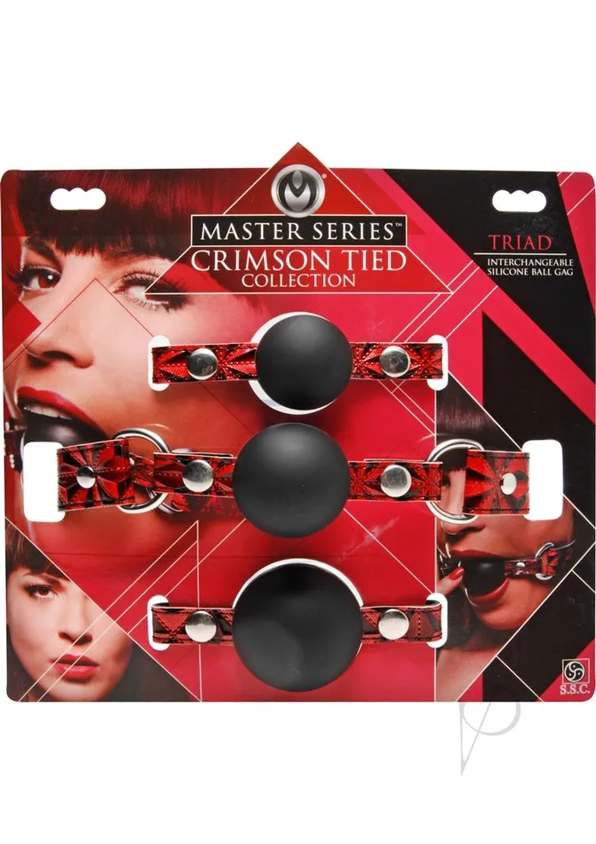 Master Series Crimson Tied Triad Interchangeable Silicone Ball Gag Red and Black Master Series Crimson Tied Anal Master Series Crimson Tied Triad Interchangeable Silicone Ball Gag Red and Black Master Series Crimson Tied Anal