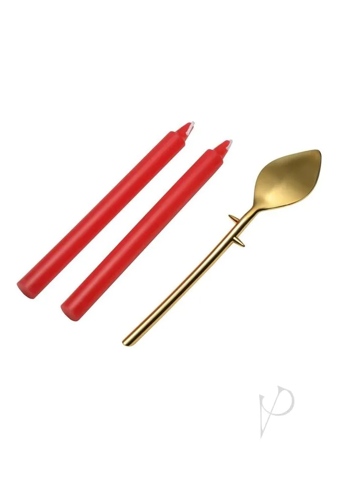 Master Series Drip Sensation Spoon and Drip Candle Set RedGold Master Series Anal Master Series Drip Sensation Spoon and Drip Candle Set RedGold Master Series Anal