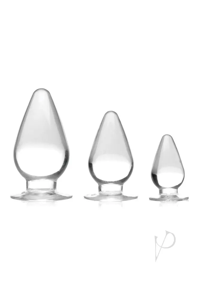 Master Series Triple Cones Anal Plug Set Clear Master Series Anal
