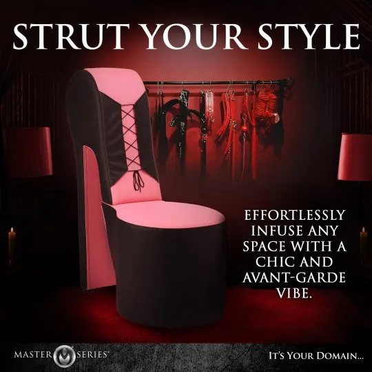 Master Series Vibrators Pink Stiletto Corset Throne Chair