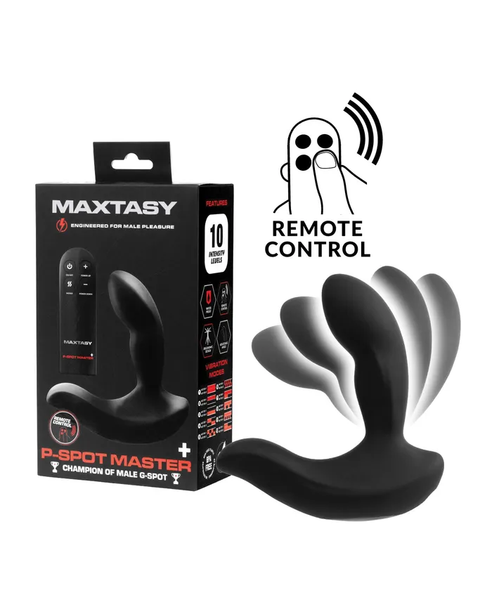 Maxtasy Anal Maxtasy PSpot Master wRemote Control Black