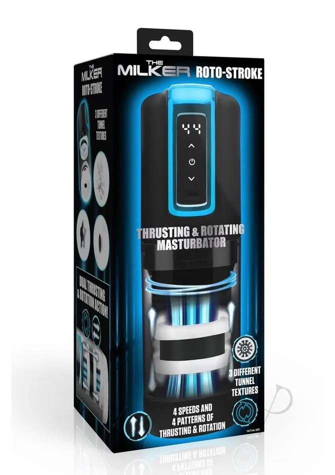 Milker RotoStroke Thrusting and Rotating Masturbator BlackWhite Lovebotz Male Sex Toys Milker RotoStroke Thrusting and Rotating Masturbator BlackWhite Lovebotz Male Sex Toys