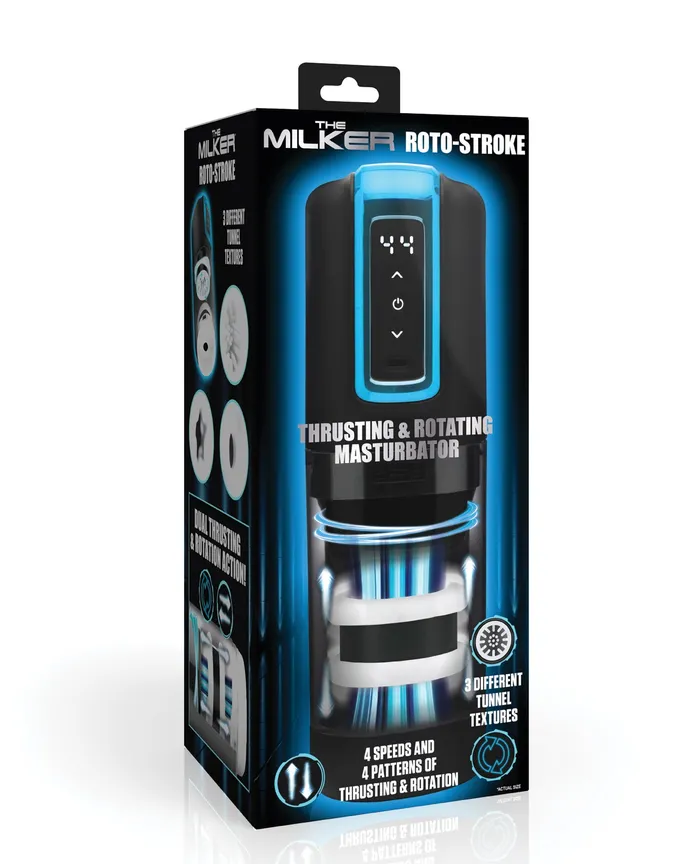 Milker RotoStroke Thrusting and Rotating Masturbator BlackWhite Lovebotz Male Sex Toys Milker RotoStroke Thrusting and Rotating Masturbator BlackWhite Lovebotz Male Sex Toys