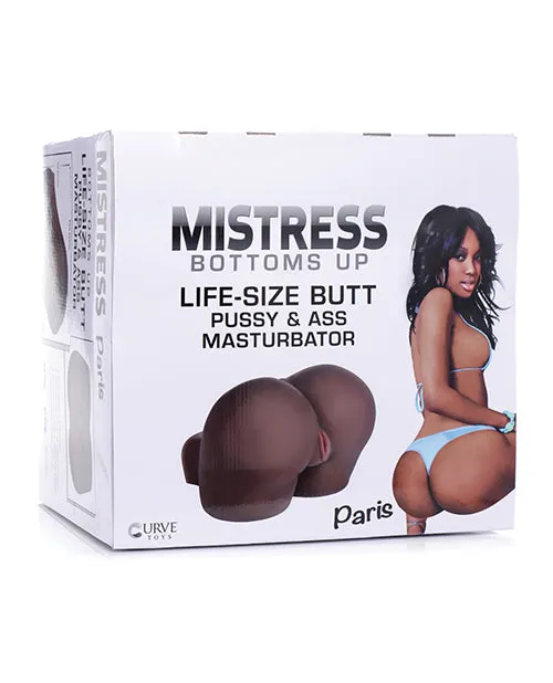 Mistress Bottoms Up Paris Life Size Butt Pussy and Ass Masturbator Chocolate Mistress Male Sex Toys
