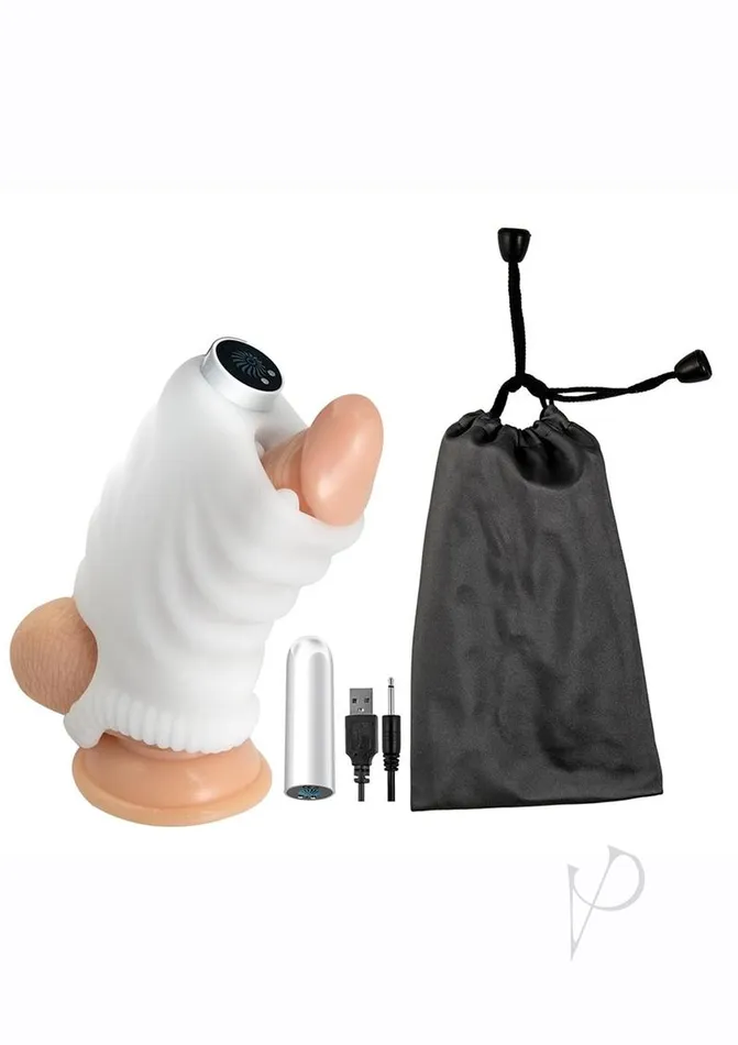 Nasstoys Male Sex Toys Masturbating Stroker Silicone Rechargeable Masturbator White