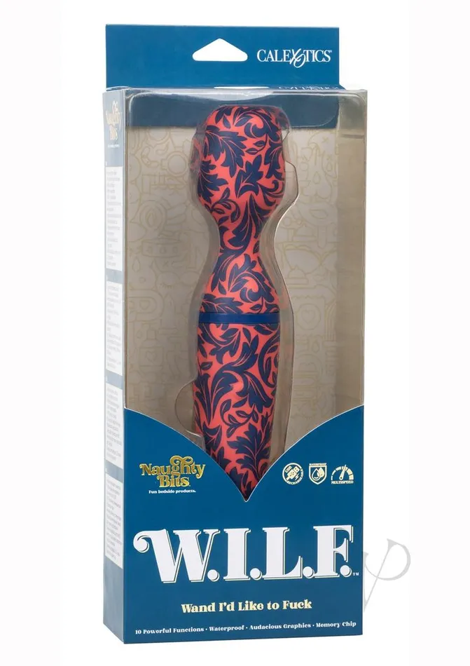 Naughty Bits WILF Wand Id Like to Fk Multicolor Naughty Bits Vibrators