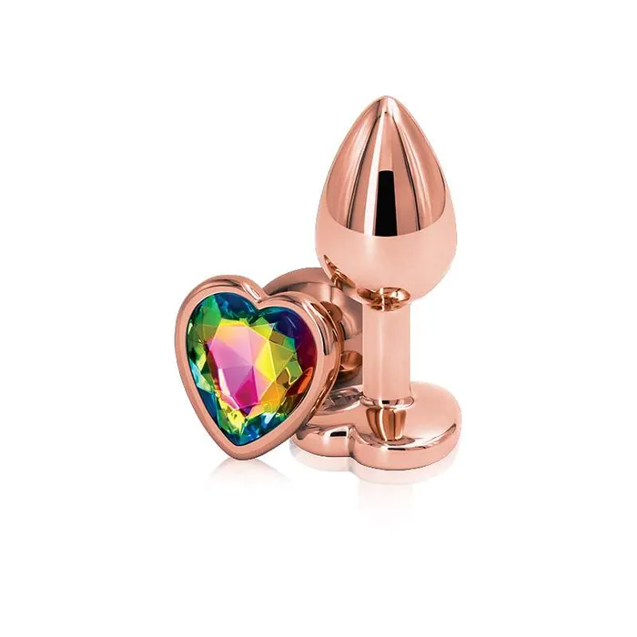 NS Novelties Rear Assets Rose Gold Heart Small Butt Plug Anal