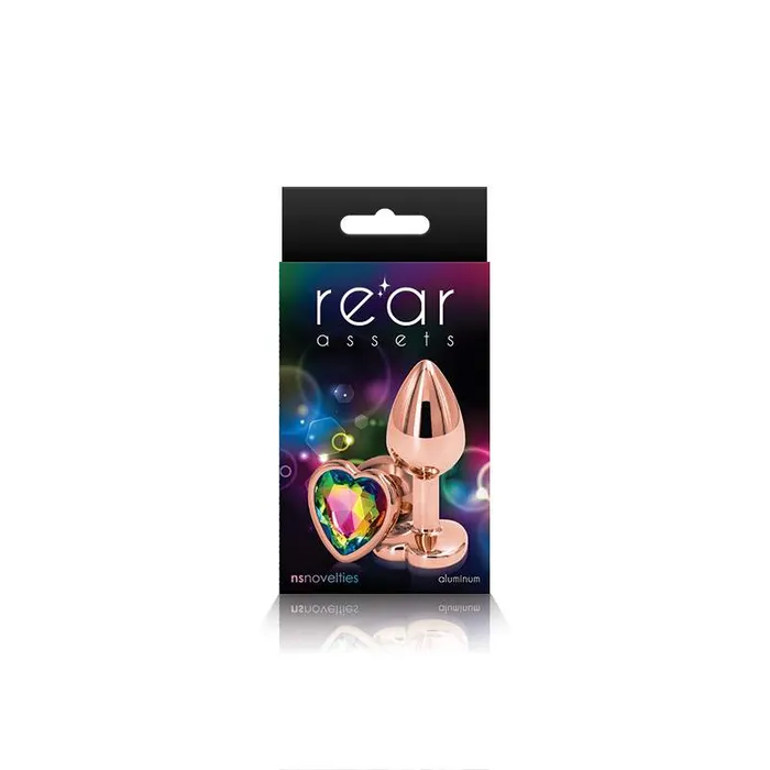 NS Novelties Rear Assets Rose Gold Heart Small Butt Plug Anal