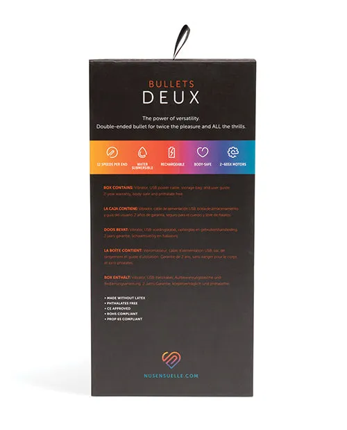 Nu Sensuelle Deux TwoEnded Bullet Black Nu Sensuelle Vibrators
