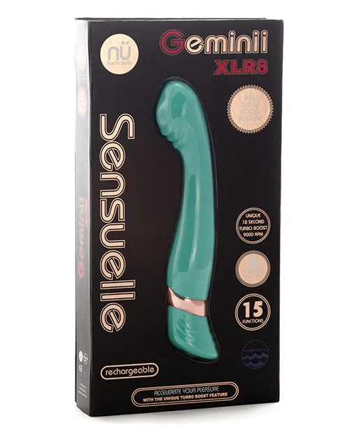Nu Sensuelle Vibrators Nu Sensuelle Geminii XLR8 Rechargeable Silicone GSpot Vibrator Electric Blue