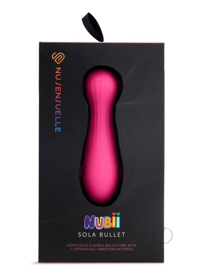 Nu Sensuelle Vibrators Nu Sensuelle Sola Nubii Flexible Rechargeable Silicone Bullet Pink Nu Sensuelle Vibrators Nu Sensuelle Sola Nubii Flexible Rechargeable Silicone Bullet Pink