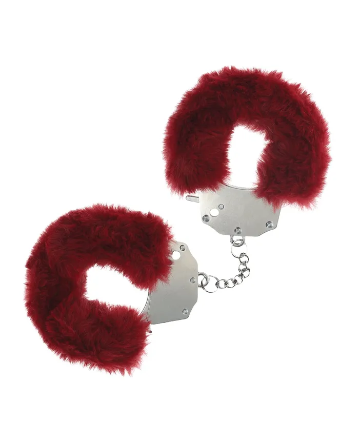Ouch Couples Ouch Heavyduty Fluffy Handcuffs Burgundy