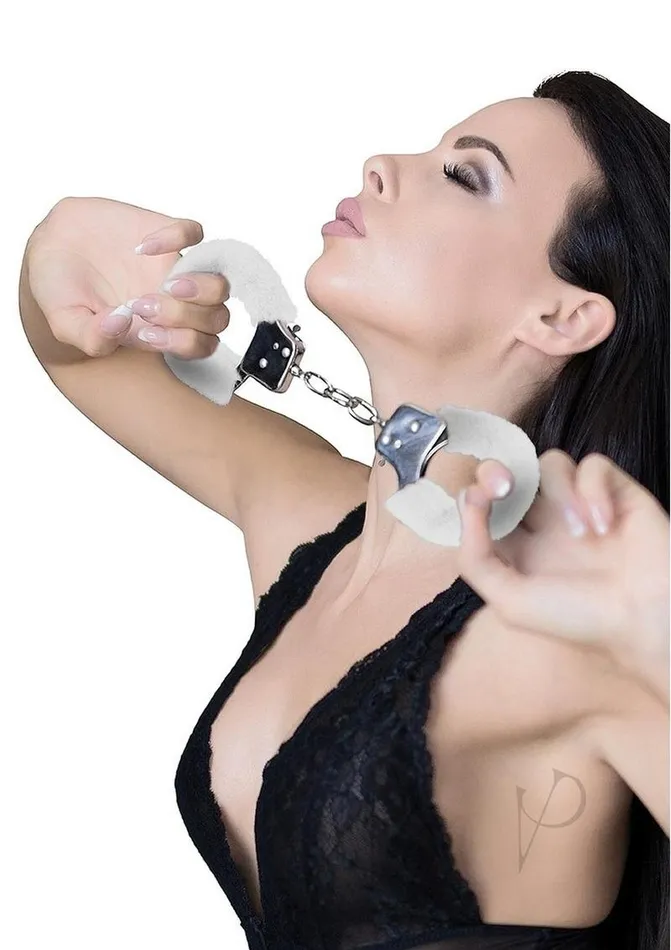 Ouch Female Sex Toys Ouch Pleasure Handcuffs Furry White Ouch Female Sex Toys Ouch Pleasure Handcuffs Furry White