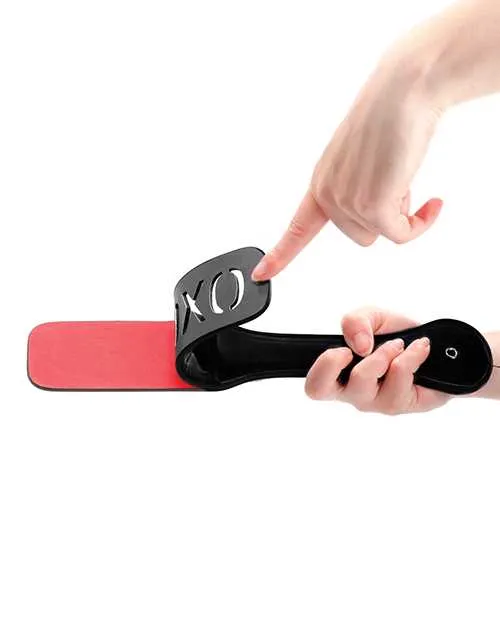 Ouch Leather Paddle XOXO Black Ouch Restraints Ouch Leather Paddle XOXO Black Ouch Restraints