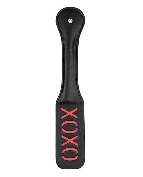 Ouch Leather Paddle XOXO Black Ouch Restraints Ouch Leather Paddle XOXO Black Ouch Restraints