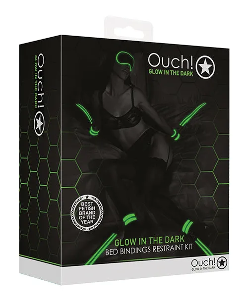 Ouch Ouch Bed Bindings Restraint Kit Glow in the Dark Green Dildos Ouch Ouch Bed Bindings Restraint Kit Glow in the Dark Green Dildos