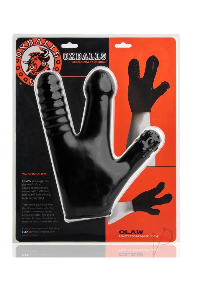 Oxballs Anal Oxballs Claw Penetrator and Pegger Glove Black