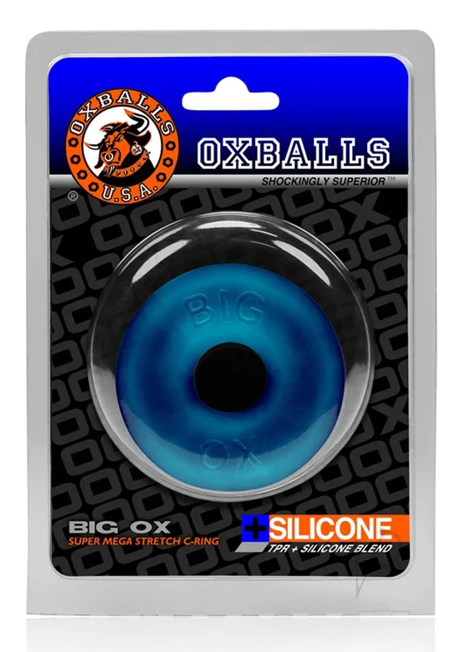 Oxballs Big Ox Super Mega Stretch Silicone Cock Ring Blue Oxballs Male Sex Toys Oxballs Big Ox Super Mega Stretch Silicone Cock Ring Blue Oxballs Male Sex Toys