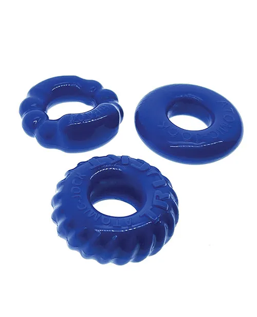 Oxballs Bonemaker Cock Ring Kit 3 pack Pool Blue Oxballs Male Sex Toys