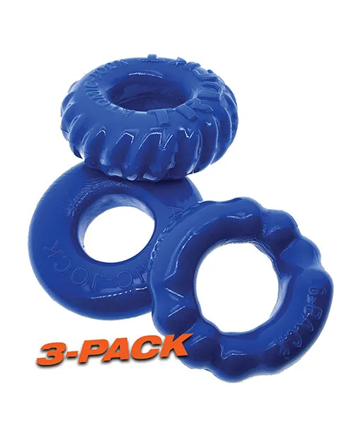 Oxballs Bonemaker Cock Ring Kit 3 pack Pool Blue Oxballs Male Sex Toys