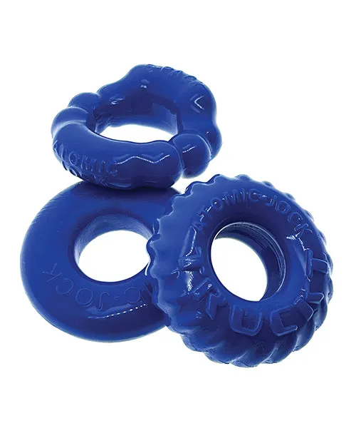 Oxballs Bonemaker Cock Ring Kit 3 pack Pool Blue Oxballs Male Sex Toys