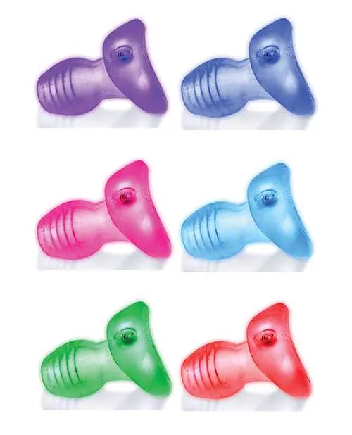 Oxballs Male Sex Toys Glowhole 2 Light Up Hollow Silicone Buttplug Large Cool Ice