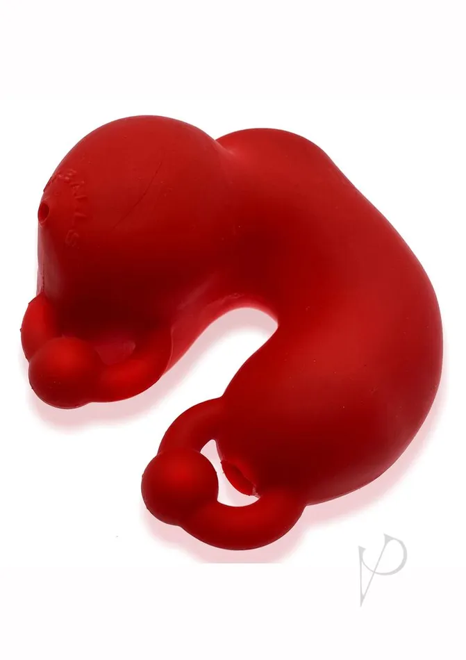 Oxballs Male Sex Toys Meatlocker Silicone Chastity Red Ice