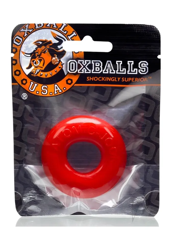 Oxballs Male Sex Toys Oxballs Atomic Jock DoNut2 Fatty Cock Ring Red