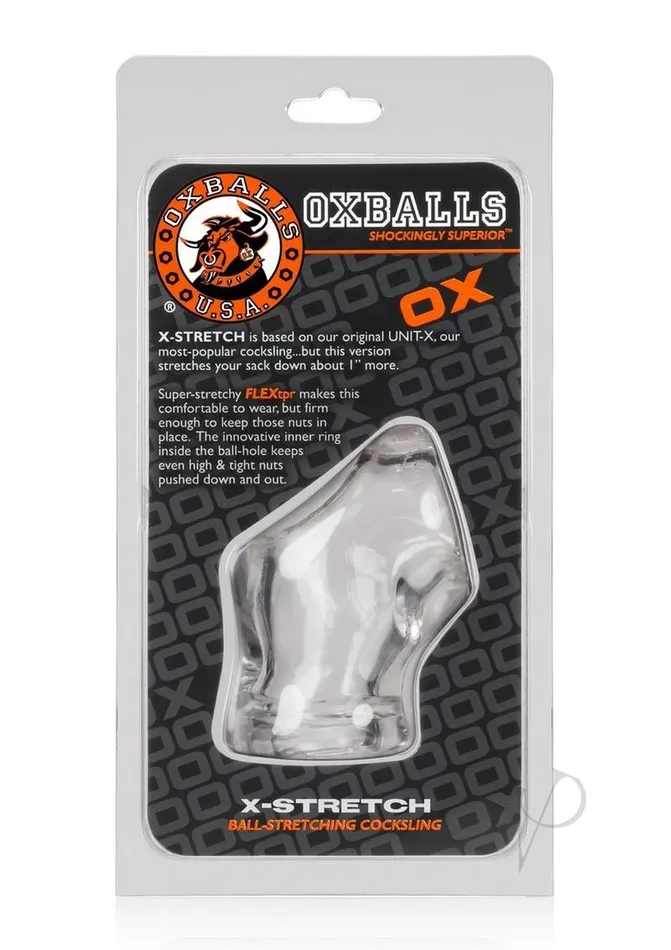 Oxballs Male Sex Toys Oxballs Atomic Jock UnitX Cock Ring and Ball Stretcher 3in Clear Oxballs Male Sex Toys Oxballs Atomic Jock UnitX Cock Ring and Ball Stretcher 3in Clear