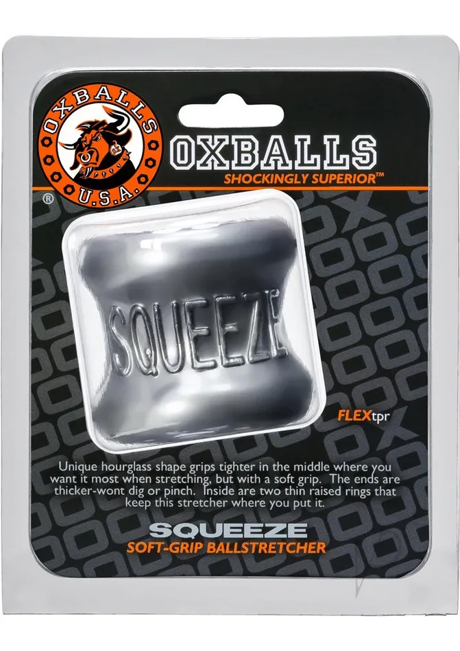 Oxballs Male Sex Toys Oxballs Squeeze Soft Grip Ball Stretcher Silver