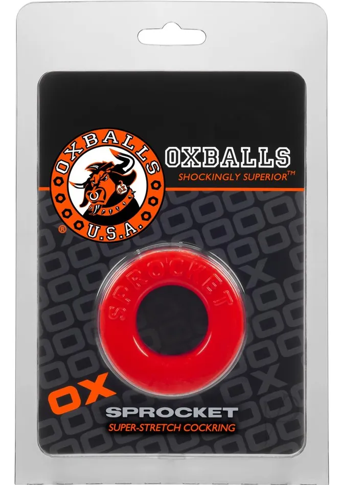 Oxballs Oxballs Atomic Jock Sprocket Super Stretchy Cock Ring 28in Red Male Sex Toys Oxballs Oxballs Atomic Jock Sprocket Super Stretchy Cock Ring 28in Red Male Sex Toys