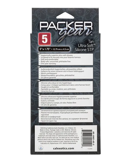 Packer Gear 5 Ultra Soft Silicone STP Tan Packer Gear Female Sex Toys