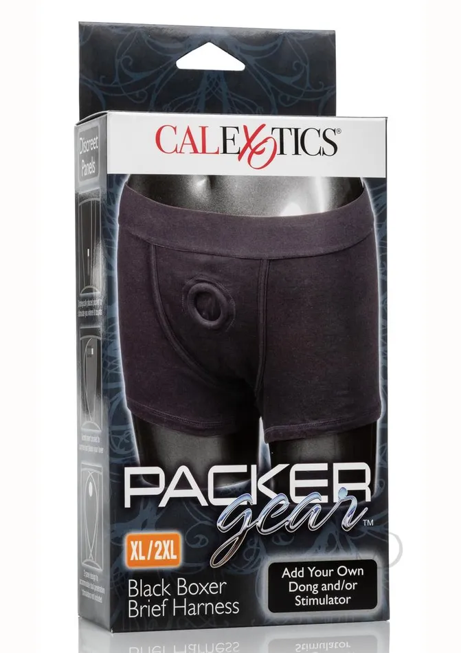 Packer Gear Boxer Brief Harness XL2XL Black Packer Gear Female Sex Toys