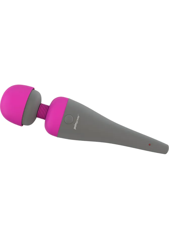 Palmpower Vibrators PalmPower Body Silicone Wand Massager GrayPink
