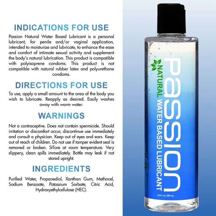 Passion Vibrators Passion Natural WaterBased Lube