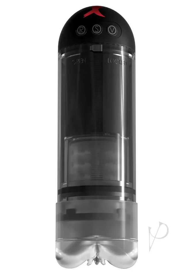 Pdx Elite Male Sex Toys PDX Elite Recharegable Extender Pro Vibrating Pump Masturbator Pussy ClearBlack