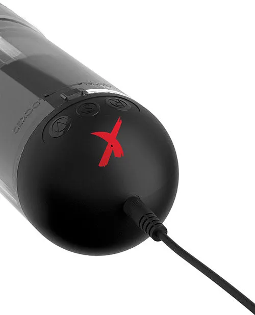 Pdx Elite Male Sex Toys PDX Elite Recharegable Extender Pro Vibrating Pump Masturbator Pussy ClearBlack