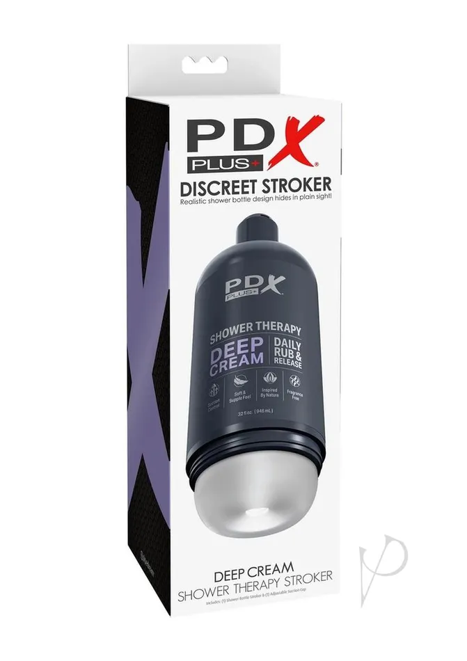 Pdx Plus PDX Plus Shower Therapy Deep Cream Discreet Stroker Frosted Male Sex Toys Pdx Plus PDX Plus Shower Therapy Deep Cream Discreet Stroker Frosted Male Sex Toys