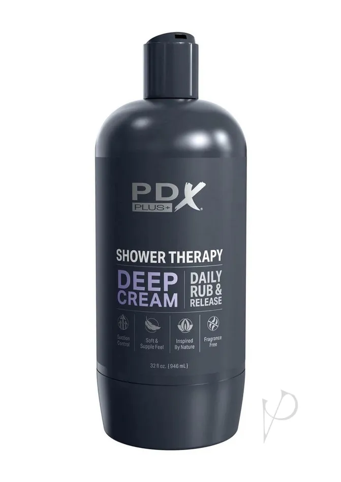 Pdx Plus PDX Plus Shower Therapy Deep Cream Discreet Stroker Frosted Male Sex Toys