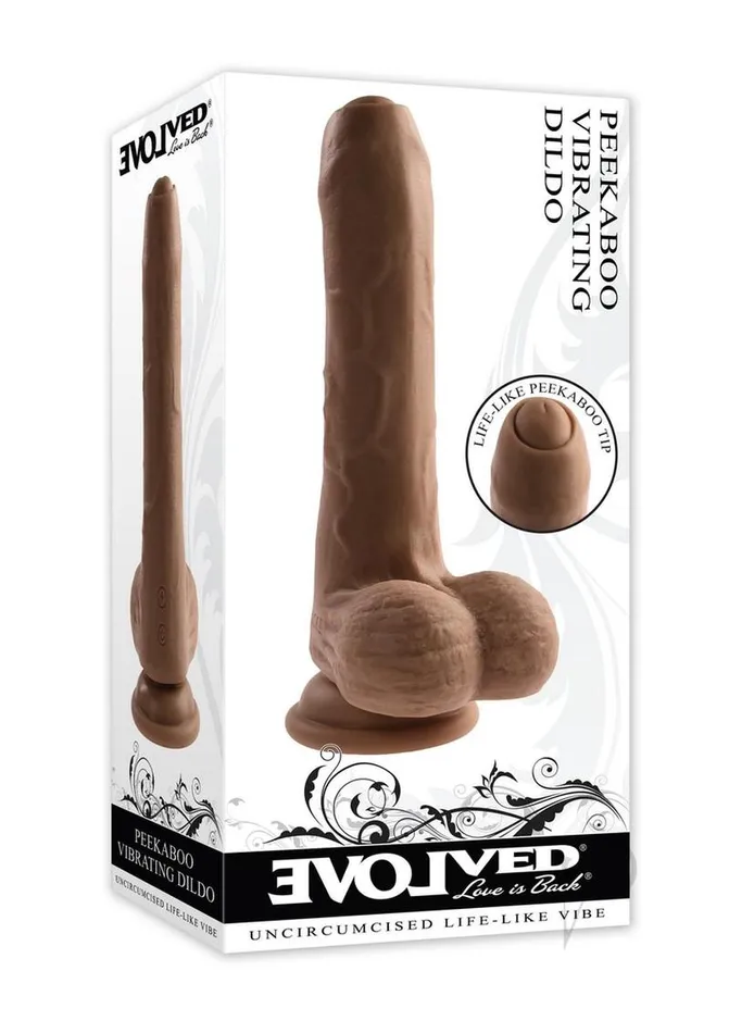 Peek A Boo Vibrating Rechargeable Silicone Dildo Chocolate Evolved Female Sex Toys Peek A Boo Vibrating Rechargeable Silicone Dildo Chocolate Evolved Female Sex Toys