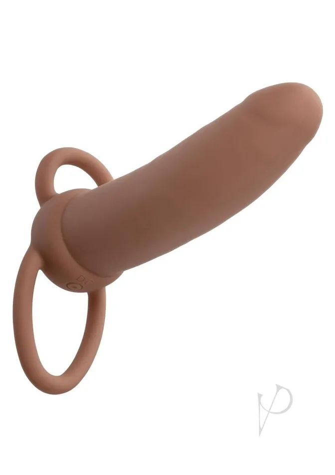 Performance Maxx Rechargeable Silicone Thick Dual Penetrator Extender Chocolate Performance Maxx Female Sex Toys
