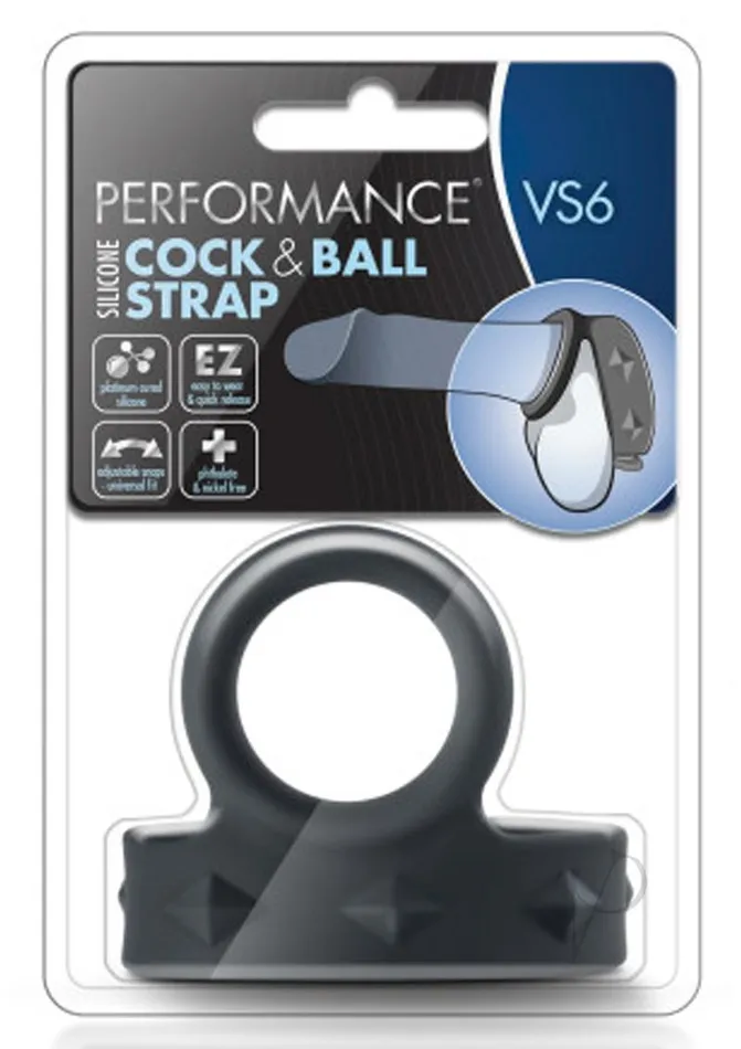 Performance VS6 Silicone Cock and Ball Strap Black Performance Male Sex Toys Performance VS6 Silicone Cock and Ball Strap Black Performance Male Sex Toys