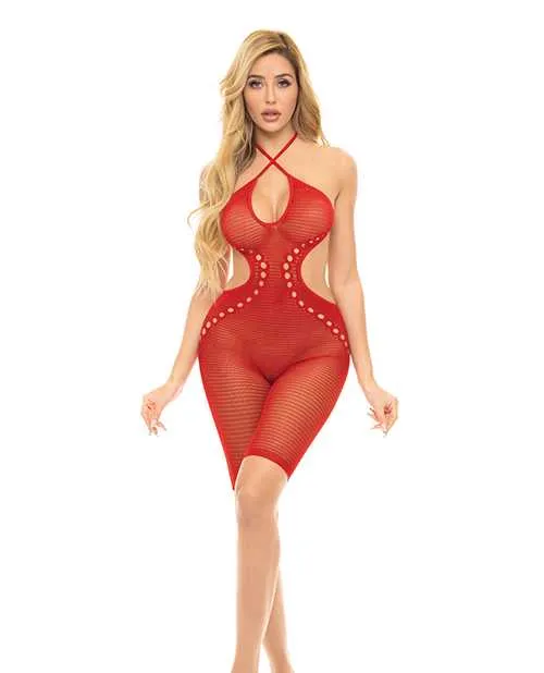 Pink Lipstick Fill Me in Bodystocking Red OS Pink Lipstick Vibrators