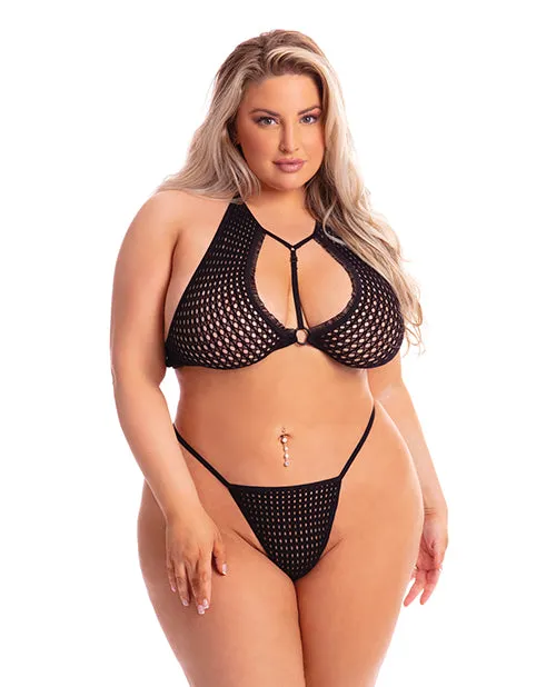 Pink Lipstick Pink Lipstick The Real Me Bralette Thong Black QN Vibrators Pink Lipstick Pink Lipstick The Real Me Bralette Thong Black QN Vibrators