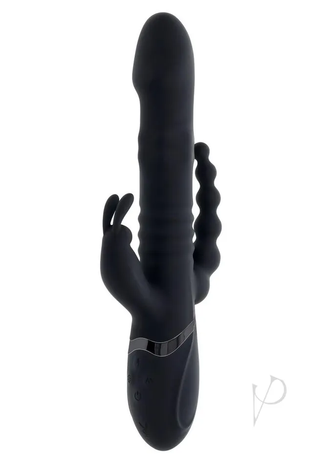 Playboy Big Bunny Energy Rechargeable Silicone Rabbit Vibrator Black Playboy Female Sex Toys