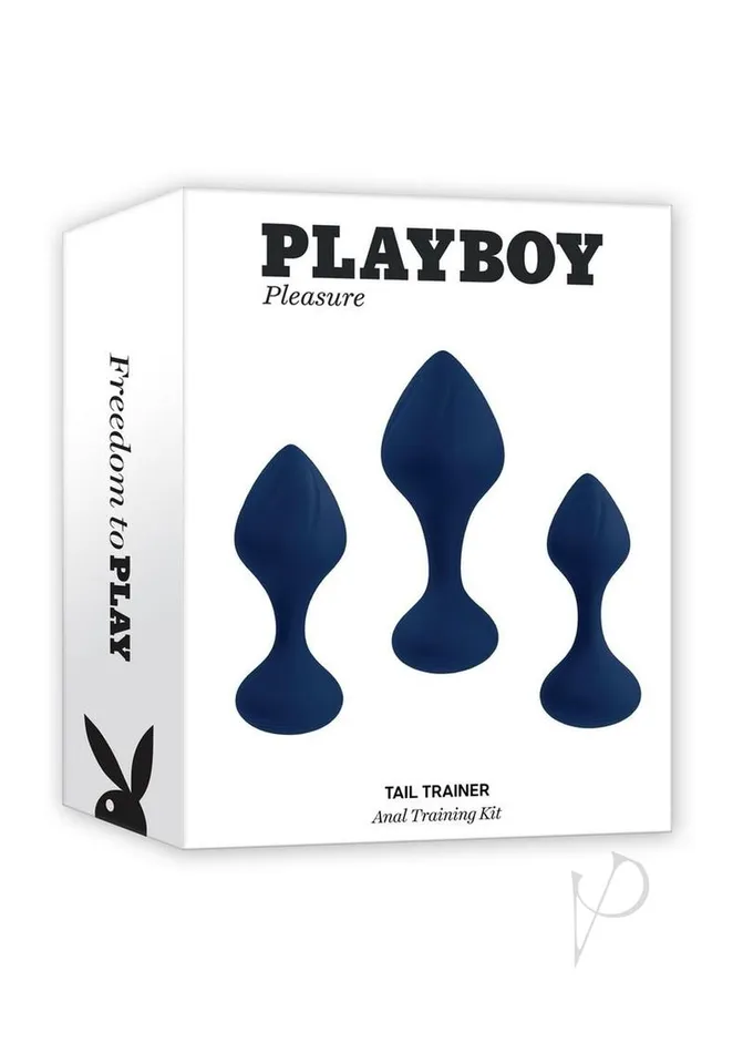 Playboy Playboy Tall Trainer Silicone Anal Kit 3 Piece Navy Male Sex Toys