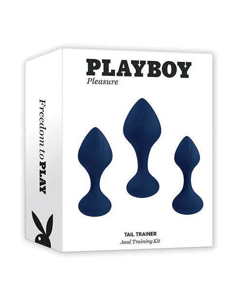 Playboy Playboy Tall Trainer Silicone Anal Kit 3 Piece Navy Male Sex Toys