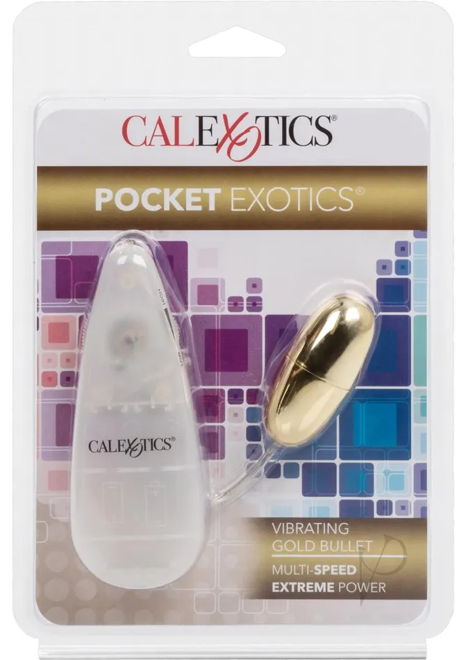 Pocket Exotics Vibrating Gold Bullet with Wired Remote Control Gold Pocket Exotics Female Sex Toys Pocket Exotics Vibrating Gold Bullet with Wired Remote Control Gold Pocket Exotics Female Sex Toys
