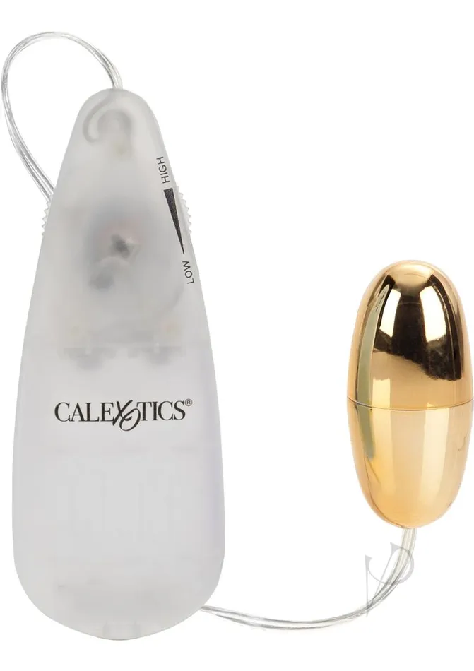 Pocket Exotics Vibrating Gold Bullet with Wired Remote Control Gold Pocket Exotics Female Sex Toys