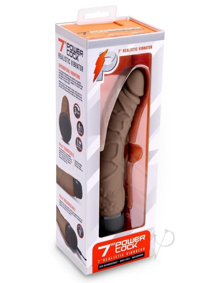 Powercocks Female Sex Toys Powercocks Silicone Realistic Vibrator 7in Chocolate Powercocks Female Sex Toys Powercocks Silicone Realistic Vibrator 7in Chocolate